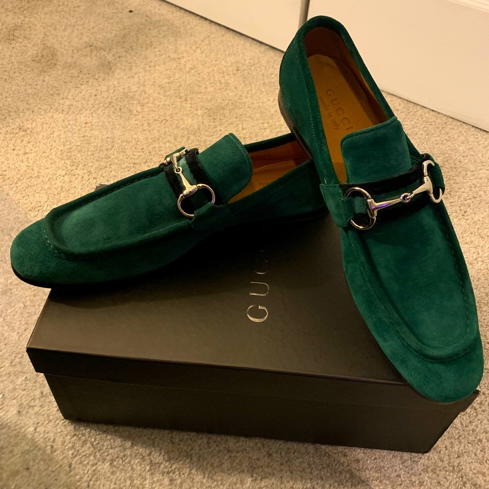 Jade green Gucci dress shoes